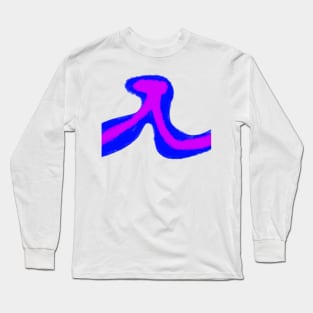 blue pink watercolor pastel abstract texture Long Sleeve T-Shirt